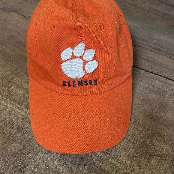 NIKE Clemson Tigers Strap Back Hat Cap Orange Tiger Paw Logo - Picture 2 of 7